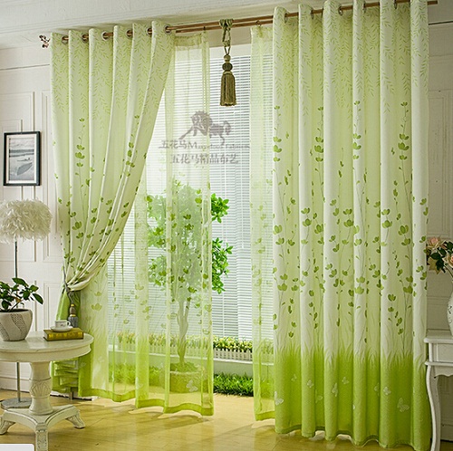 Vẻ đẹp khó quên của rèm cửa màu xanh lá cây nổi bật 3