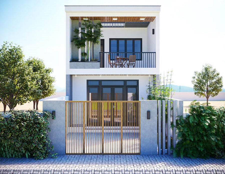Mẫu Thiết Kế Nhà 1 Trệt 1 Lầu 5x13m Mái Bằng Đẹp Đơn Giản