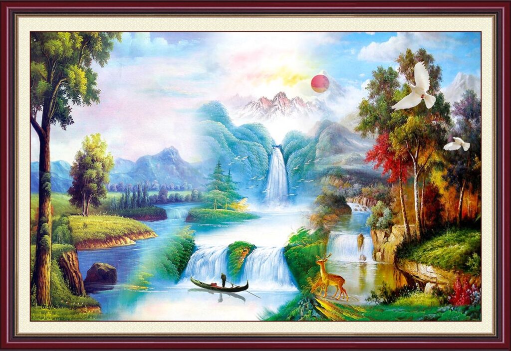 Tranh sơn thủy hữu tình đẹp